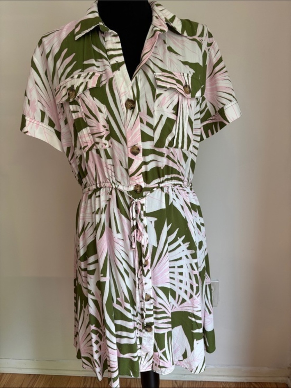 PERFECT LOFT Hawaiian tropical shirt dress small FLAWLESS - Picture 1 of 2